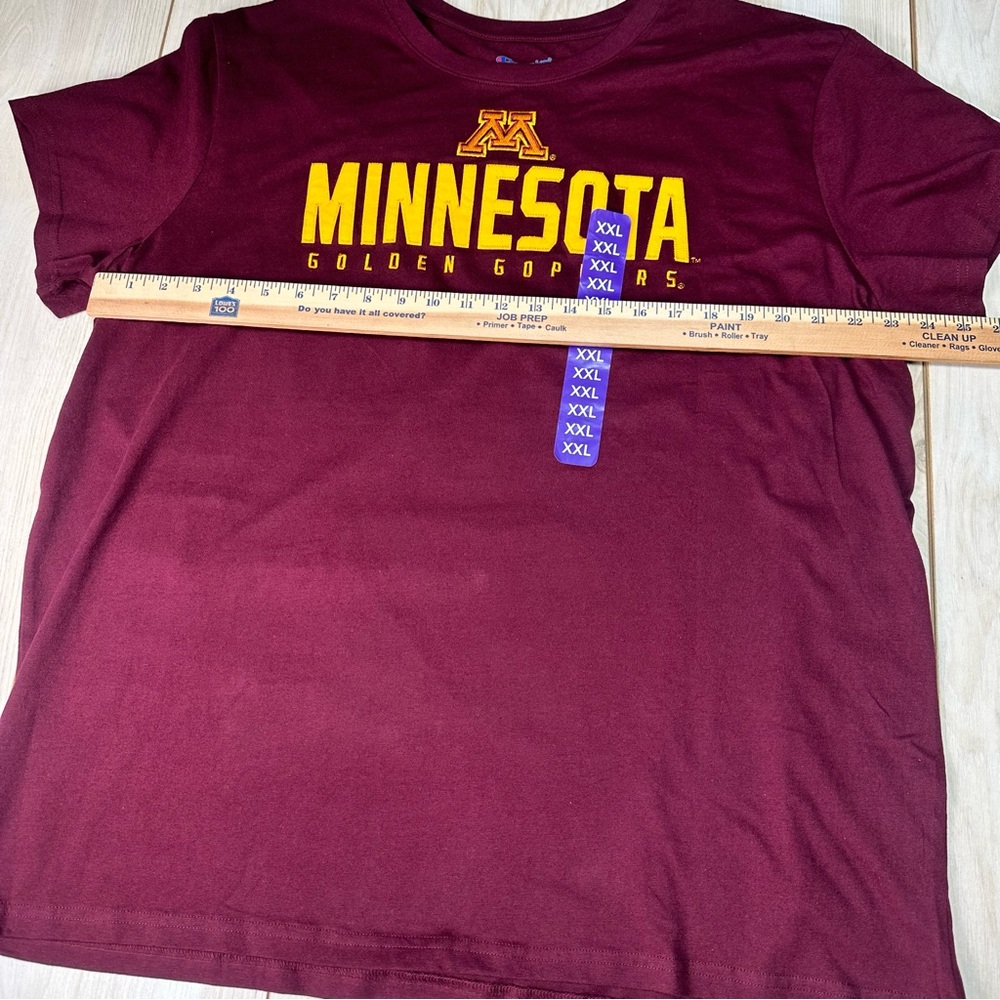 Minnesota Golden Gophers Champion T-Shirt Short Sleeve Men's Maroon New Size 2XL - Picture 4 of 7